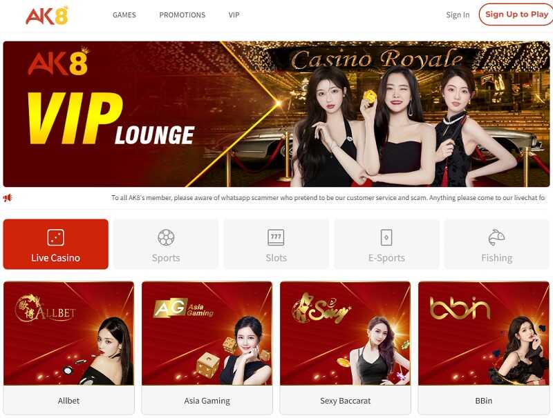 Playground of Online Betting AK8