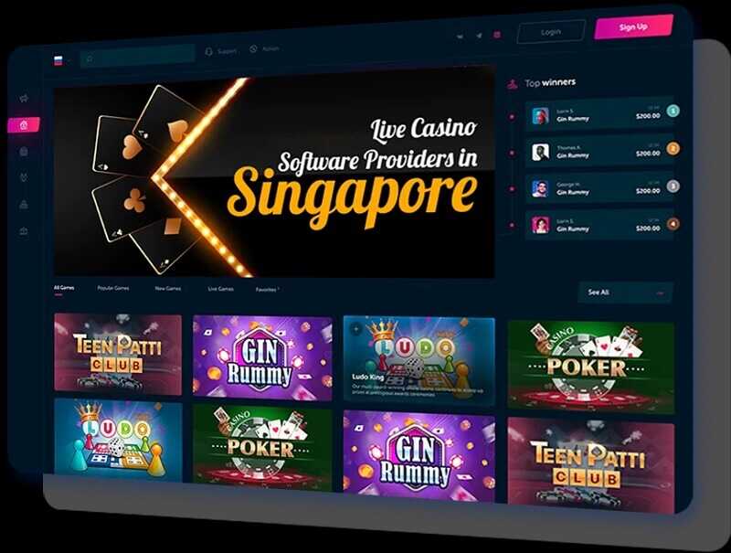 Famous providers in live casino Singapore